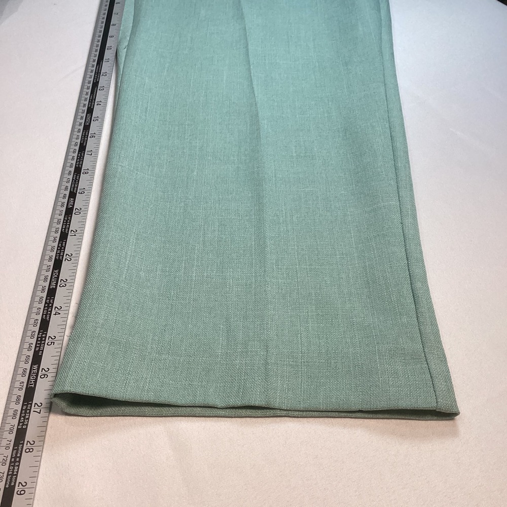 Alfred Dunner Women Pants Size 16W Light Green Elastic Waist Trousers Pockets - Picture 7 of 9